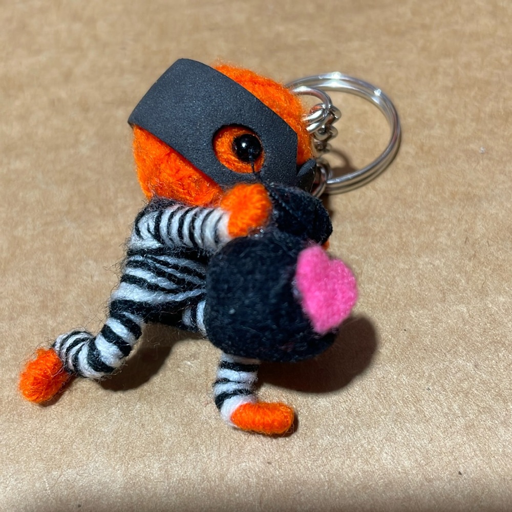Stolen your heart yarn doll keychain